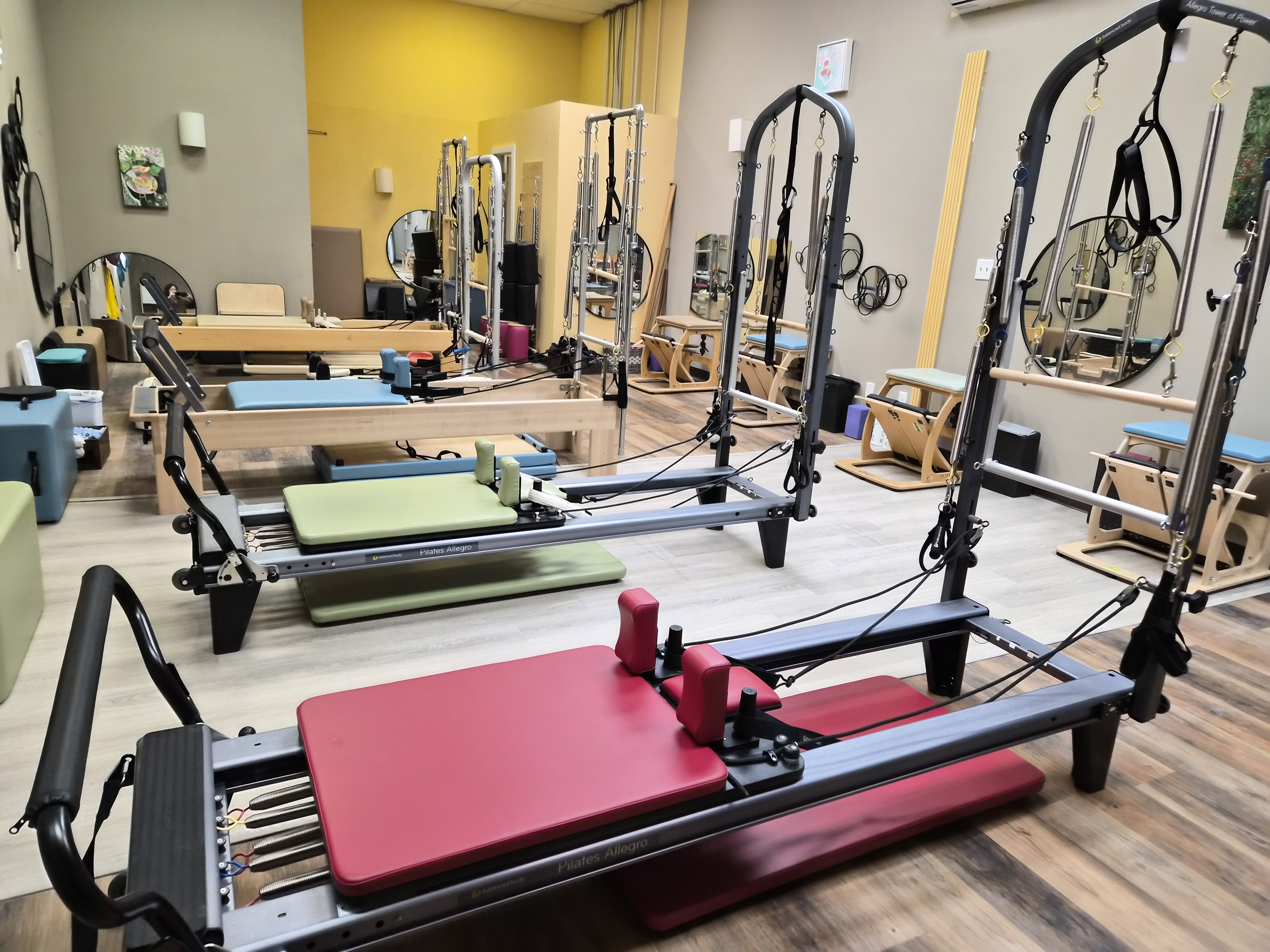 Dynamic Beginner to Intermediate Pilates class at Breath Centered studio