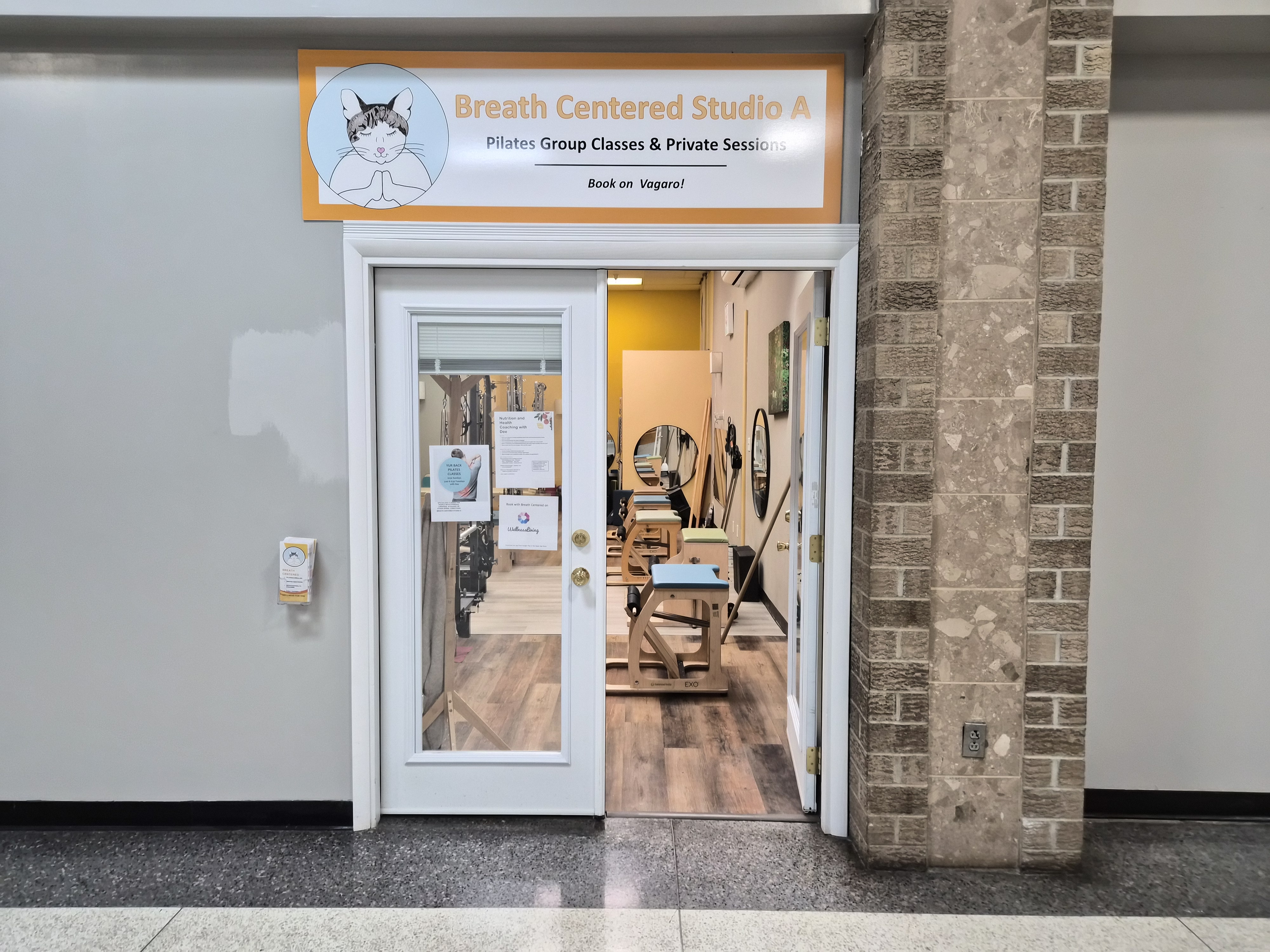 Breath Centered Studio A entrance at 5000 Green Bag Road, Morgantown WV